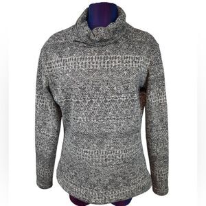 Columbia Gray Cowl Neck Sweater with Textured Pattern
